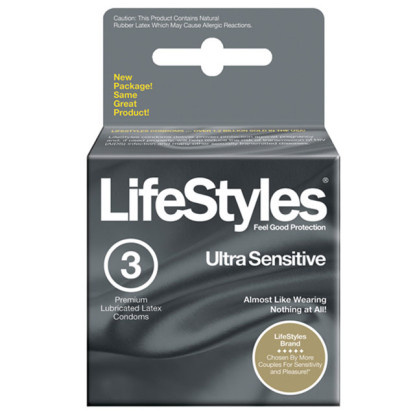 LifeStyles Ultra Sensitive Condoms (3-Pack)