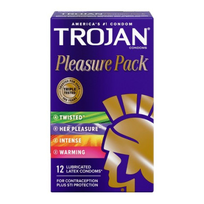 Trojan Pleasure Pack Condoms 12-Pack