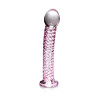 7 in. Curved Textured Glass Dildo Pink 7 in. Curved Textured Glass Dildo Pink