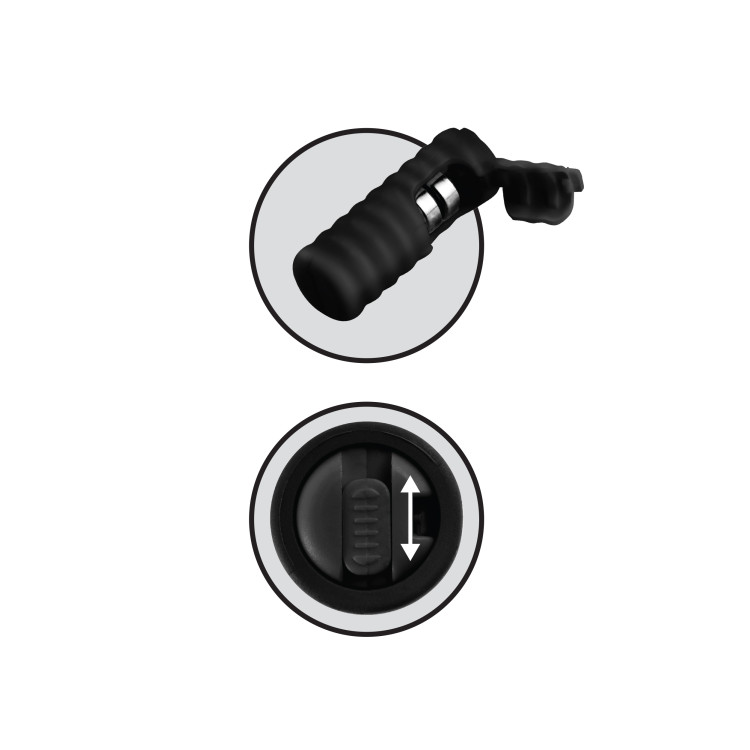 Vibrating Silicone Nipple Lassos Black Vibrating Silicone Nipple Lassos Black