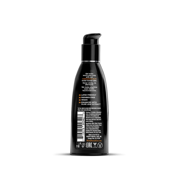 Wicked Aqua Cinnamon Bun Water-Based Lubricant 2 oz. Wicked Aqua Cinnamon Bun Water-Based Lubricant 2 oz.