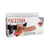 Hollow Vibrating Strap-On Realistic 7 in. with Balls Beige Hollow Vibrating Strap-On Realistic 7 in. with Balls Beige