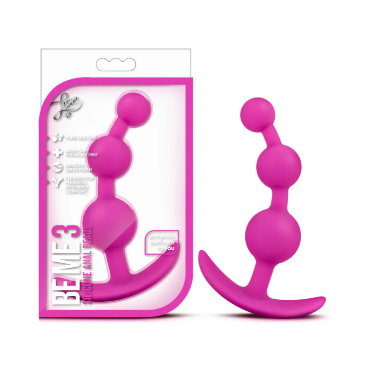 Anal Luxe Be Me 3 Silicone Beaded Butt Plug Anal Luxe Be Me 3 Silicone Beaded Butt Plug