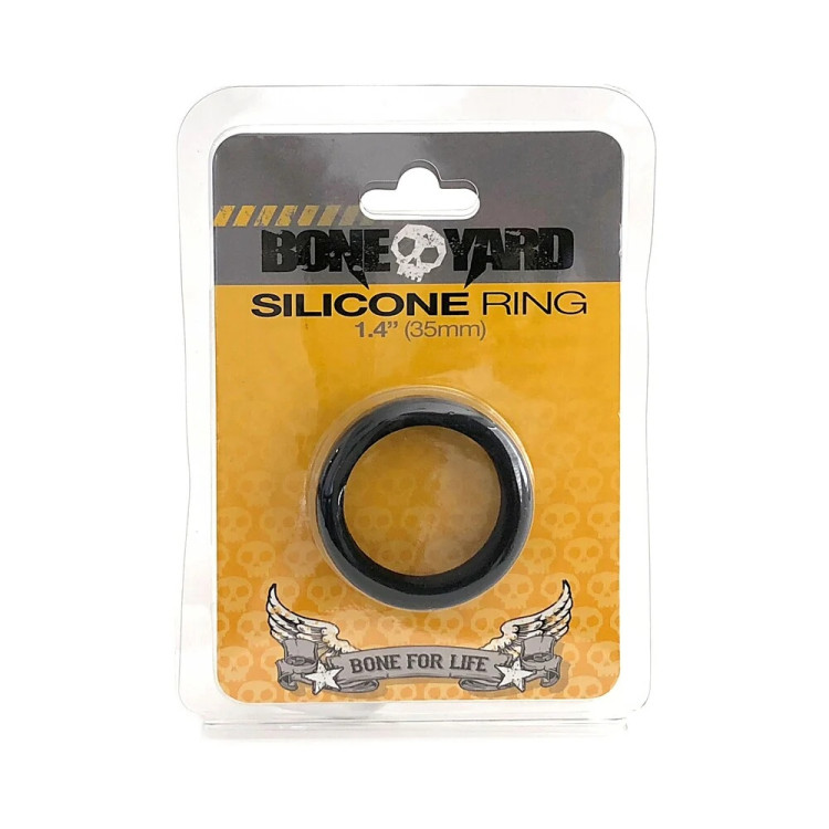 Boneyard Silicone Cock Ring 35mm Black Boneyard Silicone Cock Ring 35mm Black
