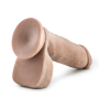 8 in. Posable Dual Density Dildo with Balls Tan 8 in. Posable Dual Density Dildo with Balls Tan