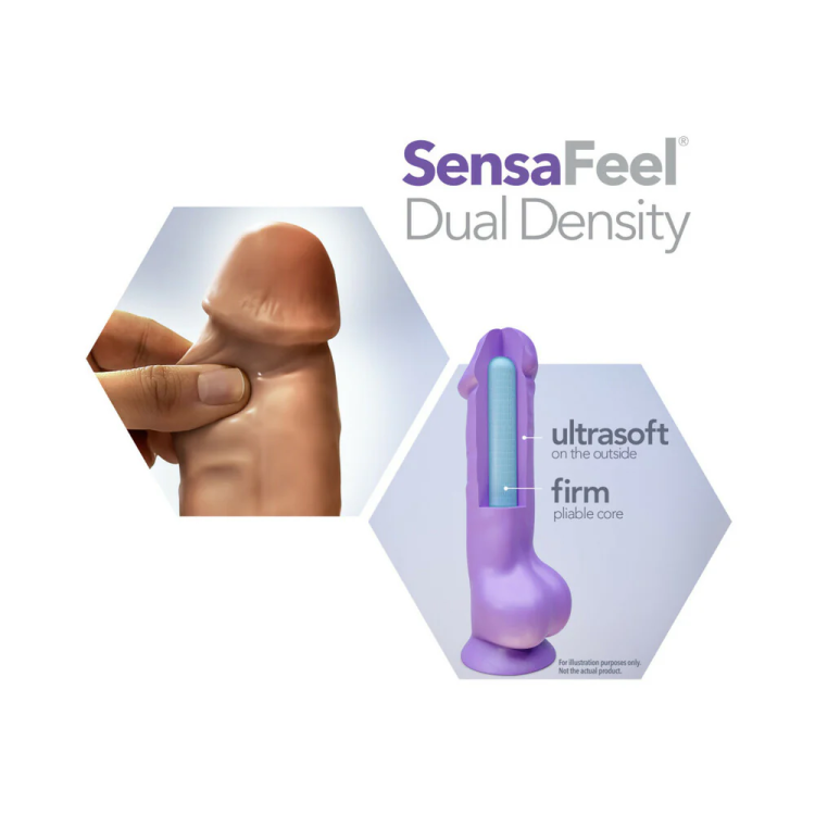 8 in. Posable Dual Density Dildo with Balls Tan 8 in. Posable Dual Density Dildo with Balls Tan