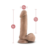 8 in. Posable Dual Density Dildo with Balls Tan 8 in. Posable Dual Density Dildo with Balls Tan