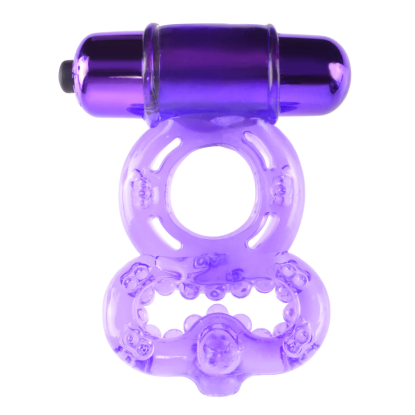 Infinity Super-Stretchy Vibrating Cock Ring Purple