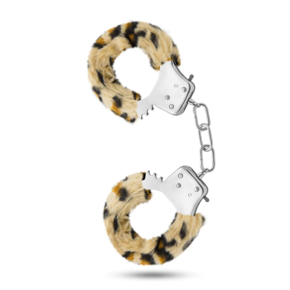 Temptasia Adjustable Faux Fur Handcuffs Leopard