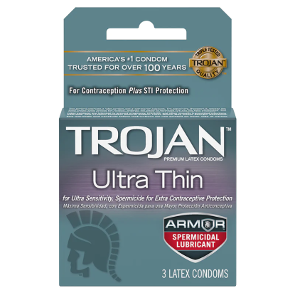 Trojan Ultra Thin Armor Spermicidal Condoms 3-Pack
