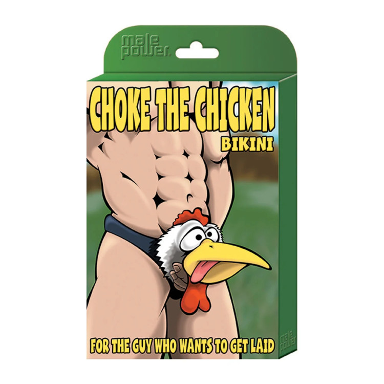 Male Power Novelty Choke The Chicken Bikini Underwear Black