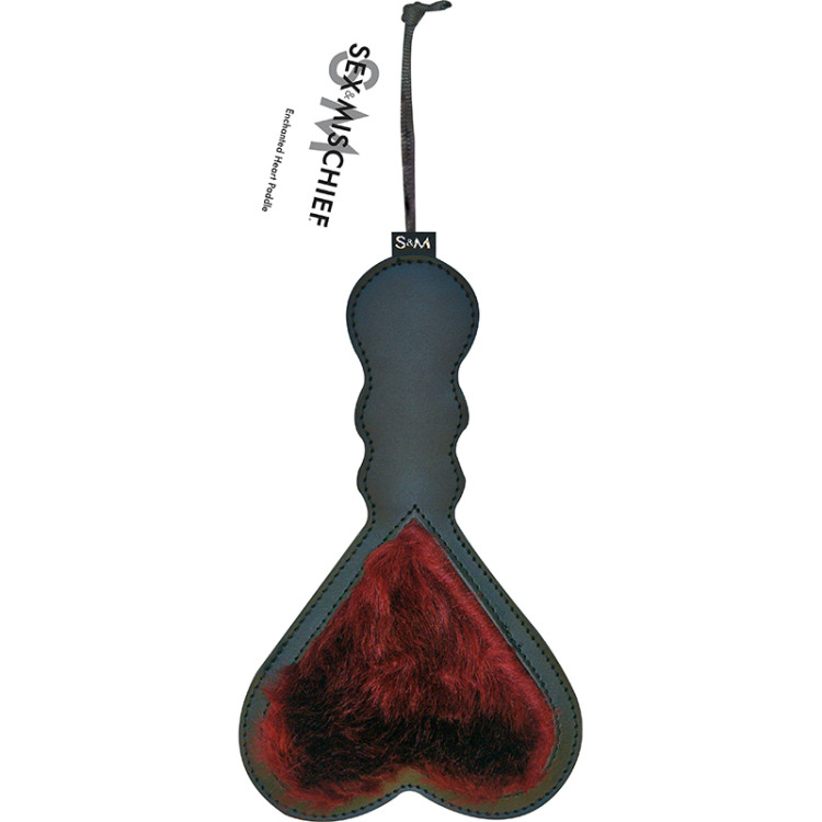 Enchanted Heart Paddle Dual-Sided Burgundy Enchanted Heart Paddle Dual-Sided Burgundy
