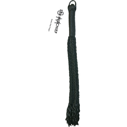 Sex & Mischief Shadow Rope Flogger Black
