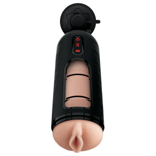 Vibrating Mega Milker Hands-Free Vagina Stroker Beige