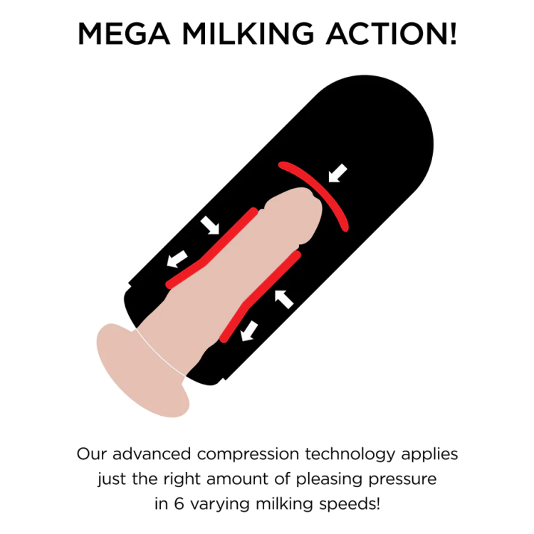 Vibrating Mega Milker Hands-Free Vagina Stroker Beige Vibrating Mega Milker Hands-Free Vagina Stroker Beige