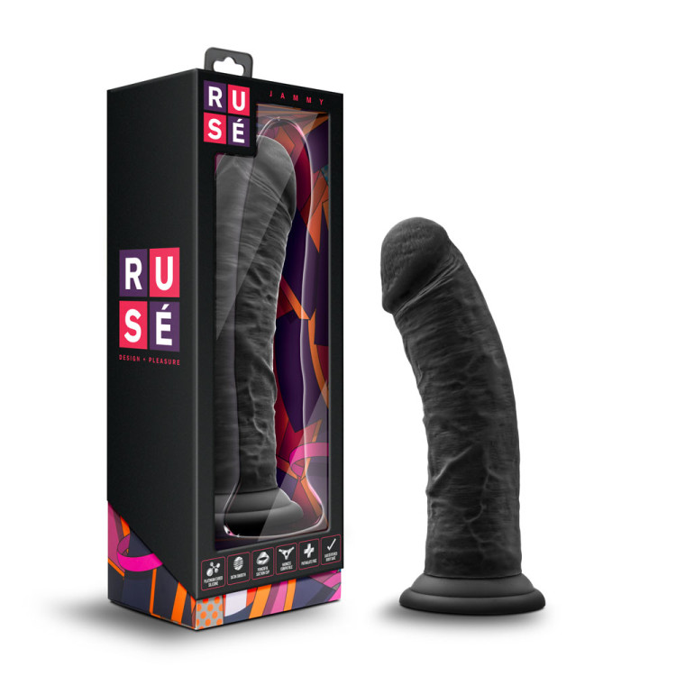 8 in. Realistic Silicone Dildo Black 8 in. Realistic Silicone Dildo Black