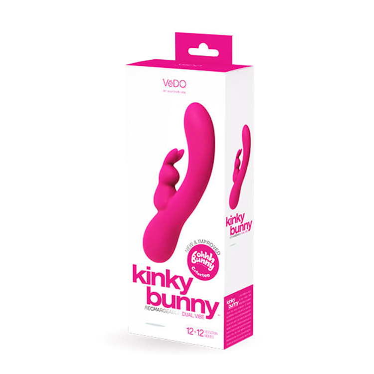 VeDO Kinky Bunny Rabbit Vibrator Pink VeDO Kinky Bunny Rabbit Vibrator Pink
