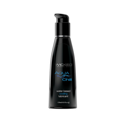 Wicked Aqua Chill Water-Based Cooling Sensation Lubricant 4 oz.