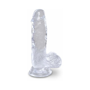 5 Inch King Cock Realistic Dildo with Balls Clear