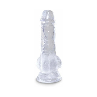 5 Inch King Cock Realistic Dildo with Balls Clear