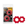 Stay Hard Nutz Cockring 2-Pack Red Stay Hard Nutz Cockring 2-Pack Red