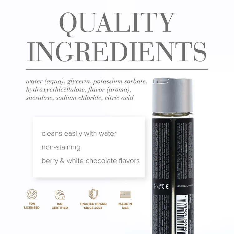 JO White Chocolate Rasberry Truffle Flavored Water-Based Lubricant 4 oz. JO White Chocolate Rasberry Truffle Flavored Water-Based Lubricant 4 oz.