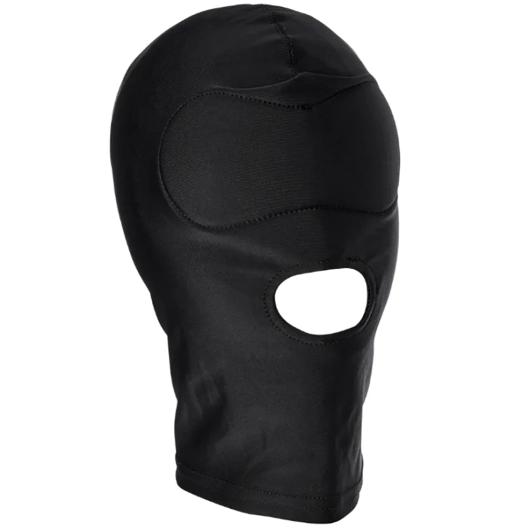 Shadow Hood Full-Head Mask with Open Mouth Black Shadow Hood Full-Head Mask with Open Mouth Black