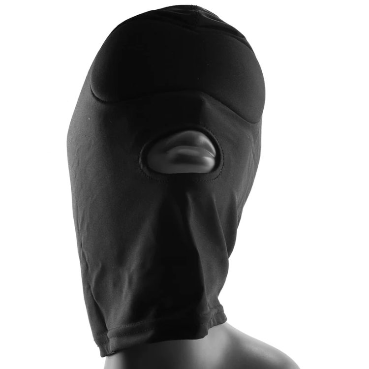 Shadow Hood Full-Head Mask with Open Mouth Black Shadow Hood Full-Head Mask with Open Mouth Black