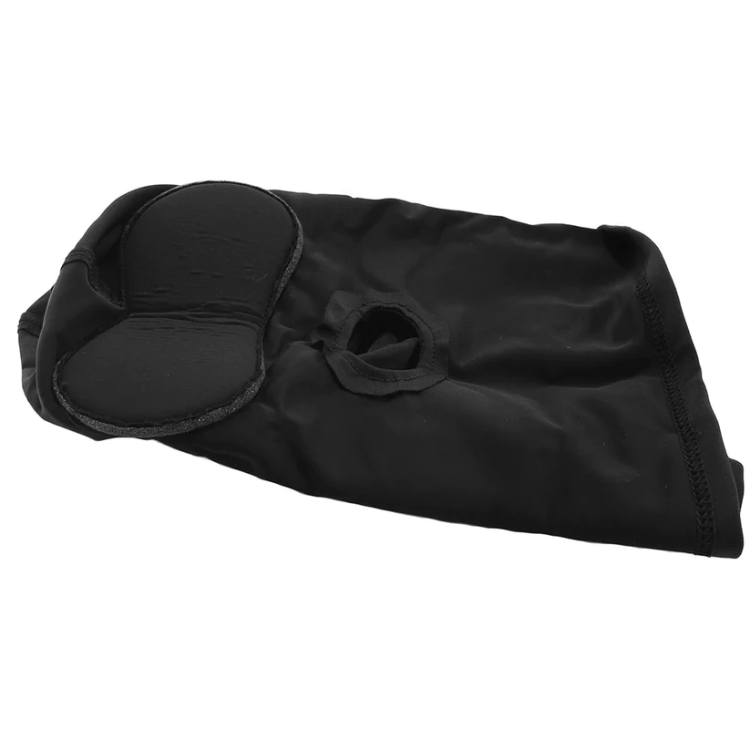 Shadow Hood Full-Head Mask with Open Mouth Black Shadow Hood Full-Head Mask with Open Mouth Black