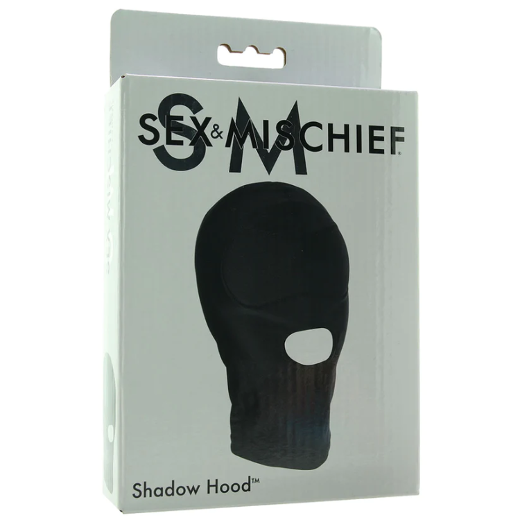 Shadow Hood Full-Head Mask with Open Mouth Black Shadow Hood Full-Head Mask with Open Mouth Black