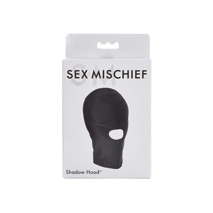 Shadow Hood Full-Head Mask with Open Mouth Black Shadow Hood Full-Head Mask with Open Mouth Black