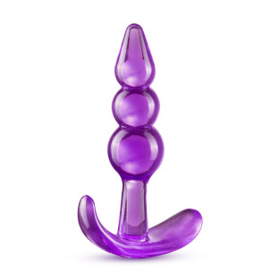 Anal Triple Bead Butt Plug Purple