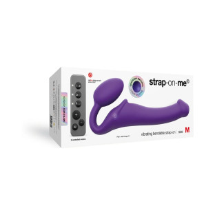 Strap-On-Me Remote-Controlled Vibrating Bendable Strap-On Purple M