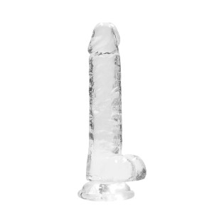 7 Inch RealRock Crystal Clear Dildo with Balls