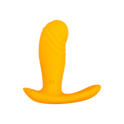 Silicone G-Spot & Prostate Massager with Remote Creamsicle