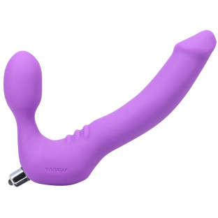 6 in. Strapless Vibrating Strap-On Dildo Lavender