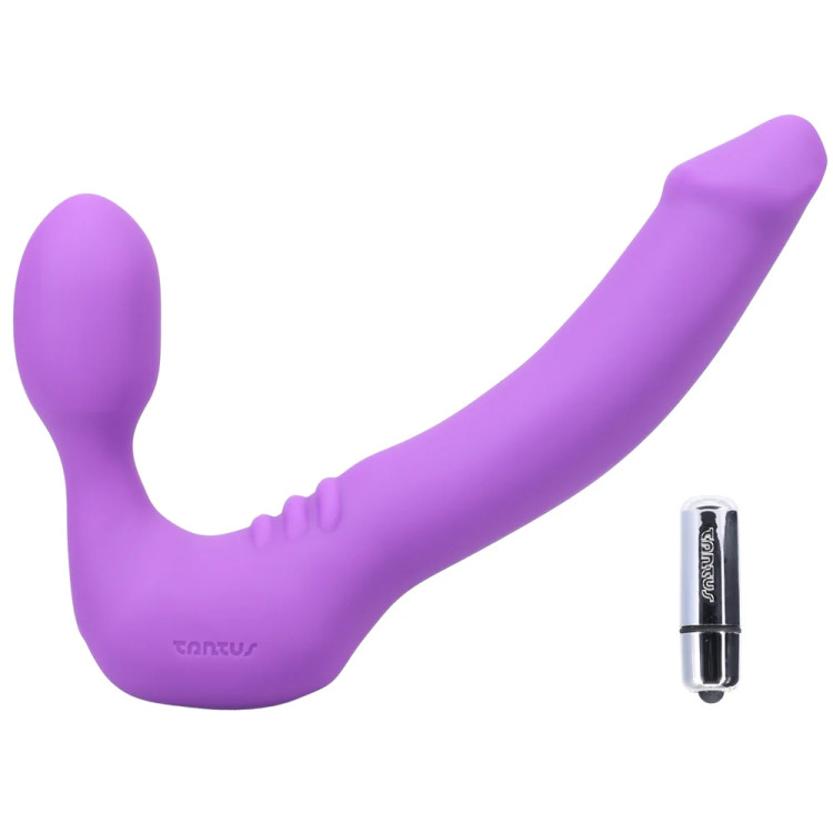 Strapless Vibrating Strap-On Dildo Lavender Strapless Vibrating Strap-On Dildo Lavender