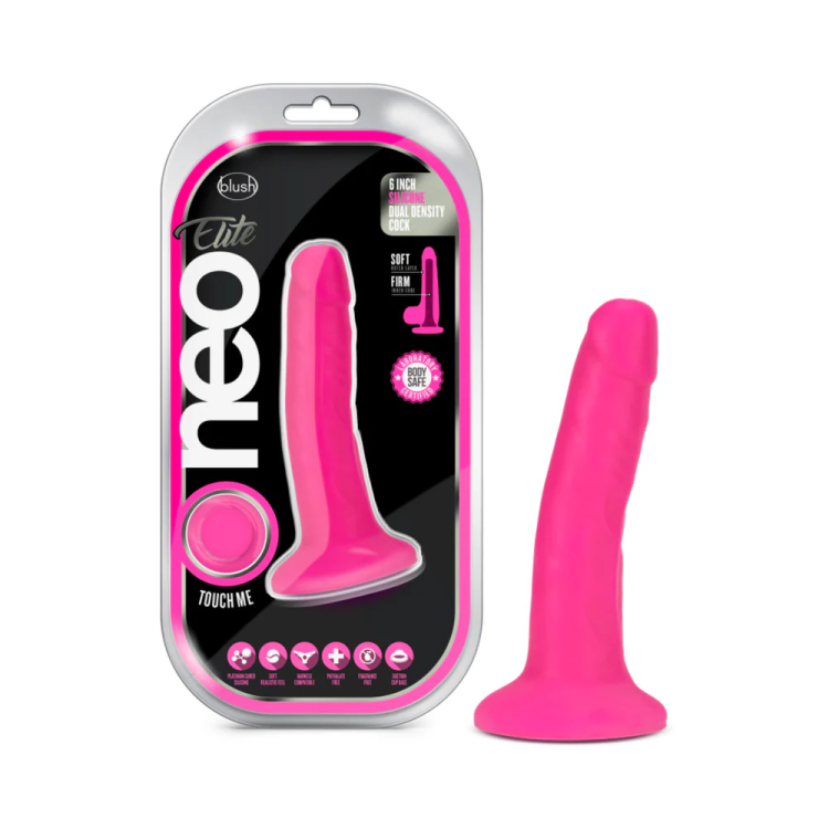 6 in. Realistic Silicone Dual Density Dildo Pink 6 in. Realistic Silicone Dual Density Dildo Pink