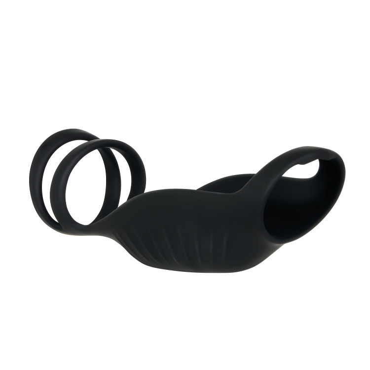 Rocketeer Triple-Ring Vibrating Silicone Penis Sheath Rocketeer Triple-Ring Vibrating Silicone Penis Sheath