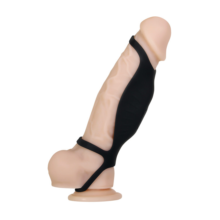 Rocketeer Triple-Ring Vibrating Silicone Penis Sheath Rocketeer Triple-Ring Vibrating Silicone Penis Sheath