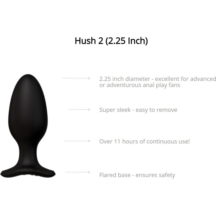 Lovense Hush 2 Bluetooth Remote-Controlled Vibrating Butt Plug L 2.25 in. Lovense Hush 2 Bluetooth Remote-Controlled Vibrating Butt Plug L 2.25 in.