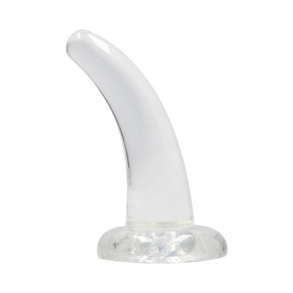 5 in. Clear Curved Non-Realistic Dildo