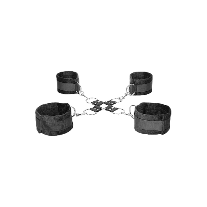 Ouch! Velcro Hogtie with Hand & Ankle Cuffs Black