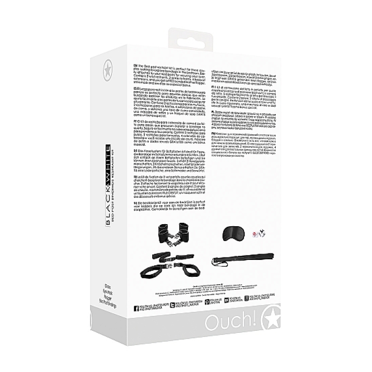 Ouch! Bed Post Bindings Restraint Kit Black Ouch! Bed Post Bindings Restraint Kit Black