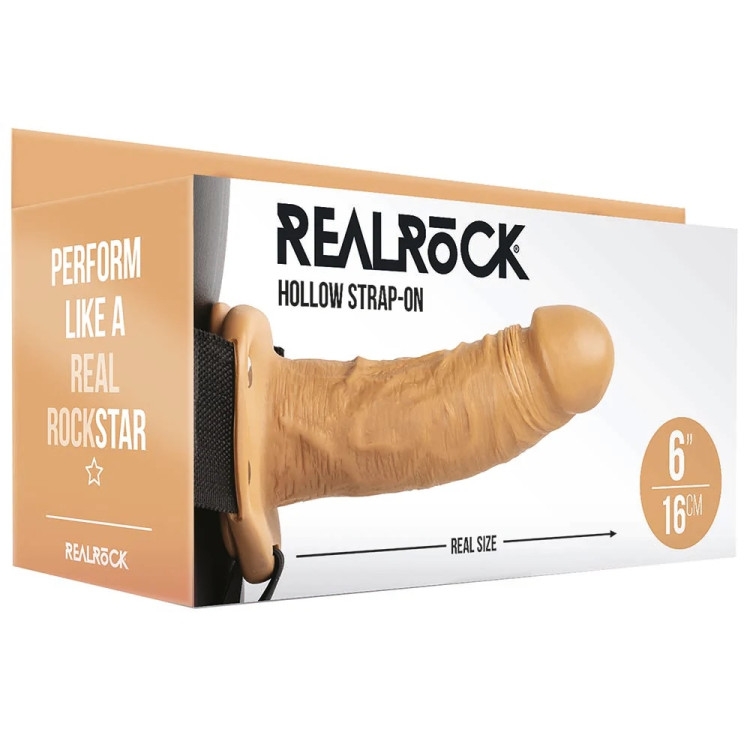 Hollow Strap-On Realistic 6 in. Tan Hollow Strap-On Realistic 6 in. Tan