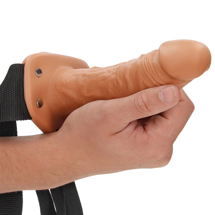Hollow Strap-On Realistic 6 in. Tan Hollow Strap-On Realistic 6 in. Tan