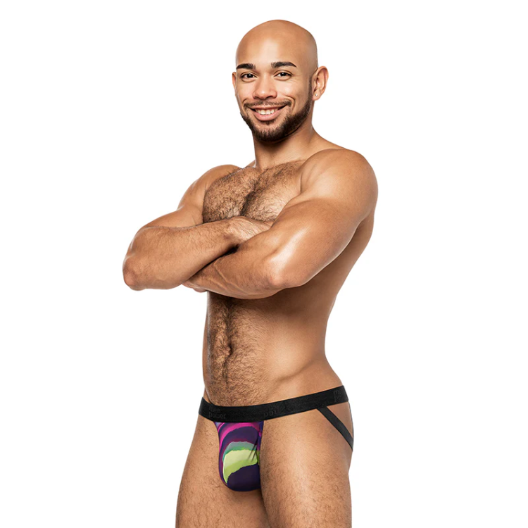Male Power Galactic Strappy Ring Jock Strap Print