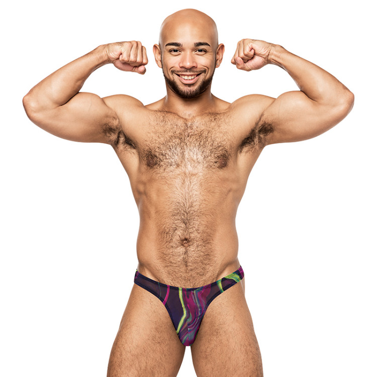 Male Power Galactic Bong Thong Print