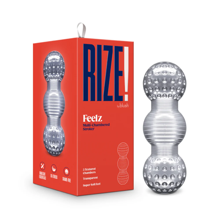 RIZE! Feelz Multi-Chambered Stroker Clear RIZE! Feelz Multi-Chambered Stroker Clear