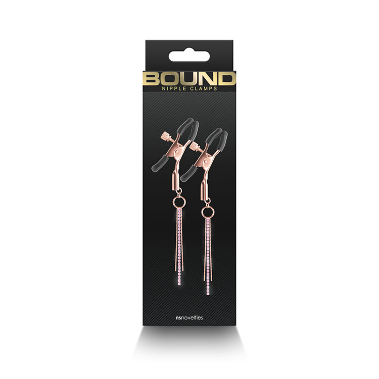 Bound Nipple Clamps D3 Rose Gold Bound Nipple Clamps D3 Rose Gold
